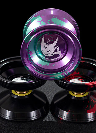 Pack de 10 Yoyo Ball Professionnel Qualité Premium En Métal Aluminium De Couleur Vert Violet