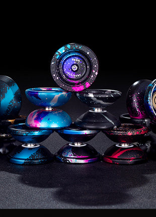 Pack de 10 Yoyo Ball Professionnel Qualité Premium En Métal Aluminium De Couleur Vert Violet