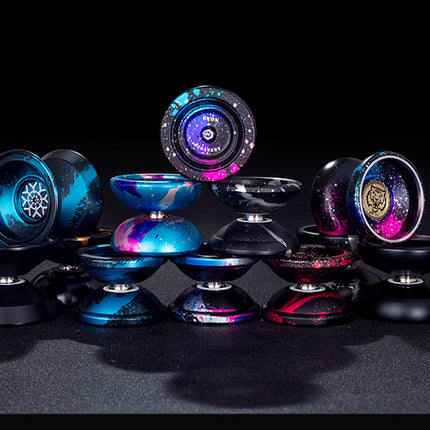 Pack de 10 Yoyo Ball Professionnel Qualité Premium En Métal Aluminium De Couleur Vert Violet