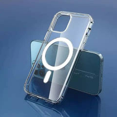 Coque Magsafe Transparent Support De Recharge Sans Fil Pour Apple iPhone  15 Pro Max