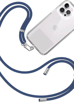 Bandoulière Universel Reglable , Cou Suspendu De Couleur Bleu Pour Coque De Téléphone