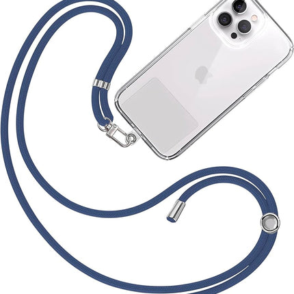 Bandoulière Universel Reglable , Cou Suspendu De Couleur Bleu Pour Coque De Téléphone