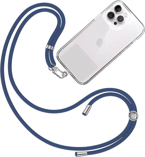 Bandoulière Universel Reglable , Cou Suspendu De Couleur Bleu Pour Coque De Téléphone