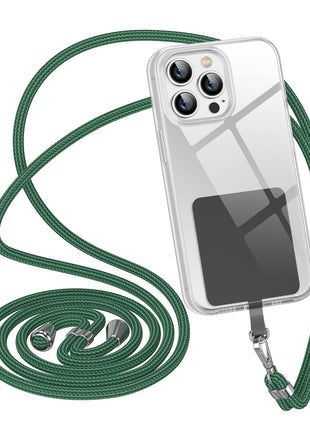 Bandoulière Universel Reglable , Cou Suspendu De Couleur Vert Foncé Pour Coque De Téléphone