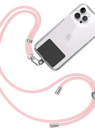 Bandoulière Universel Reglable , Cou Suspendu De Couleur Rose Pour Coque De Téléphone