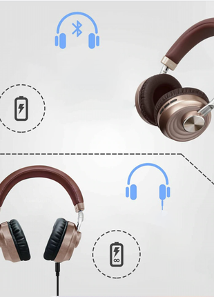 Casque bluetooth super bass or  avec support carte TF et entrée jack