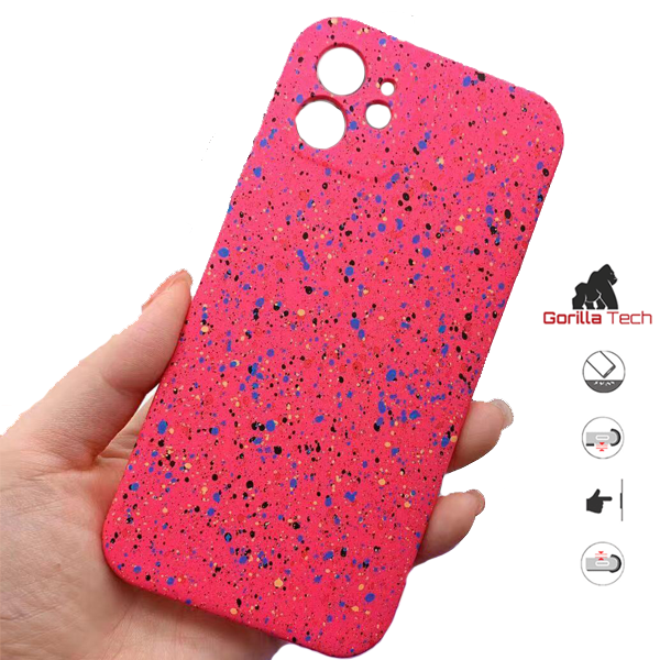 Coque Gorilla Tech silicone splash rose pour Apple iphone 12 Mini