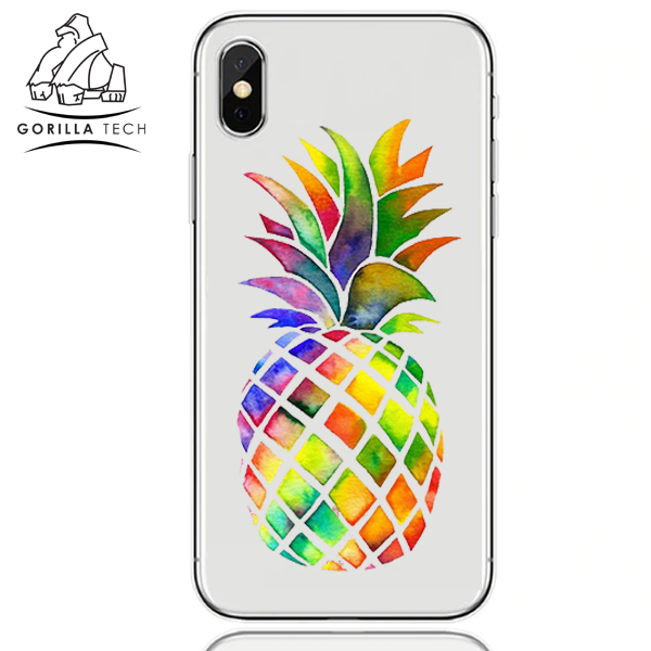 Coque En Gel Gorilla Tech Summer Edition Ananas Multi Pour Apple iPhone X/XS