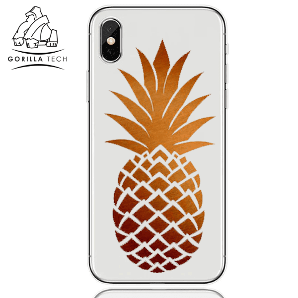 Coque En Gel Gorilla Tech Summer Edition Ananas Or Pour Apple iPhone X/XS