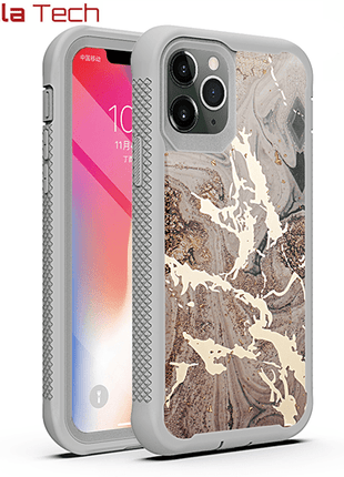 Coque Gorilla Tech Builder Marble Argent Pour Apple  iPhone X/XS