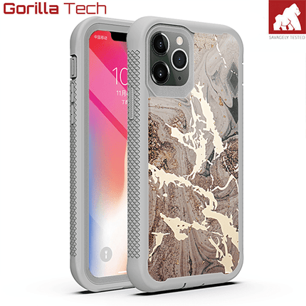Coque Gorilla Tech Builder Marble Argent Pour Apple  iPhone X/XS