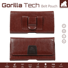 Étui Ceinture Universel Belt Pouch Marron En Cuir Synthétique Gorilla Tech taille XXL