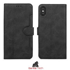 Etui Portefeuille Premium Gorilla Tech Noir Pour Apple iPhone  X/XS