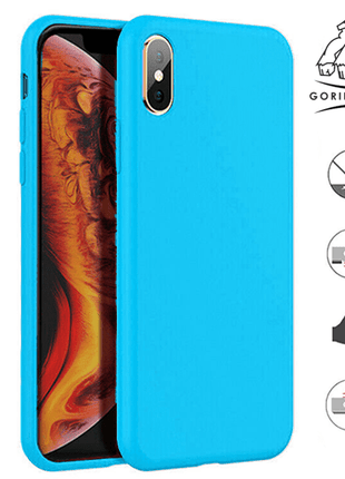 Coque En silicone Gorilla Tech Bleu Ciel Qualité Premium Pour Apple  iPhone 15