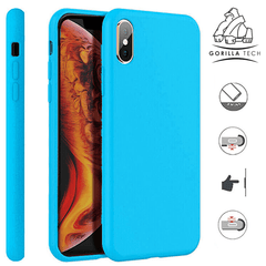 Coque En silicone Gorilla Tech Bleu Ciel Qualité Premium Pour Apple iphone 12 Pro Max (6.7")