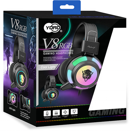 Casque gaming YORO V8  (qualité premium)