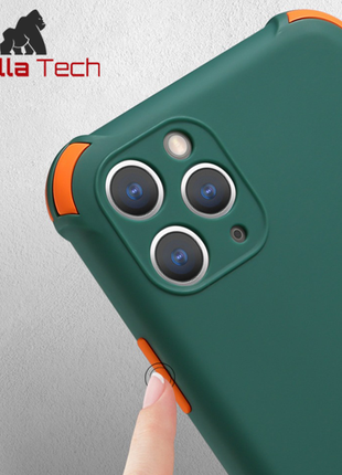 Coque silicone shockproof Gorilla Tech vert pour Apple iphone 11 Pro Max
