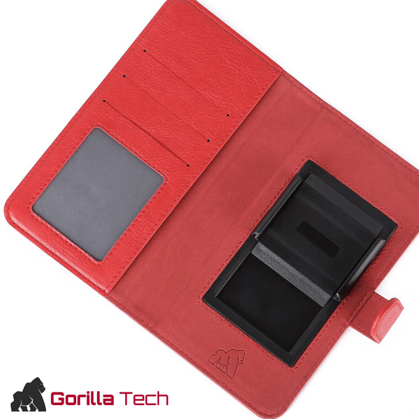 Etui Portefeuille Universel Premium Gorilla Tech Rouge 6.5"