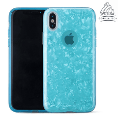 Coque Glitter marble Gorilla Tech bleu pour Apple iPhone X/XS
