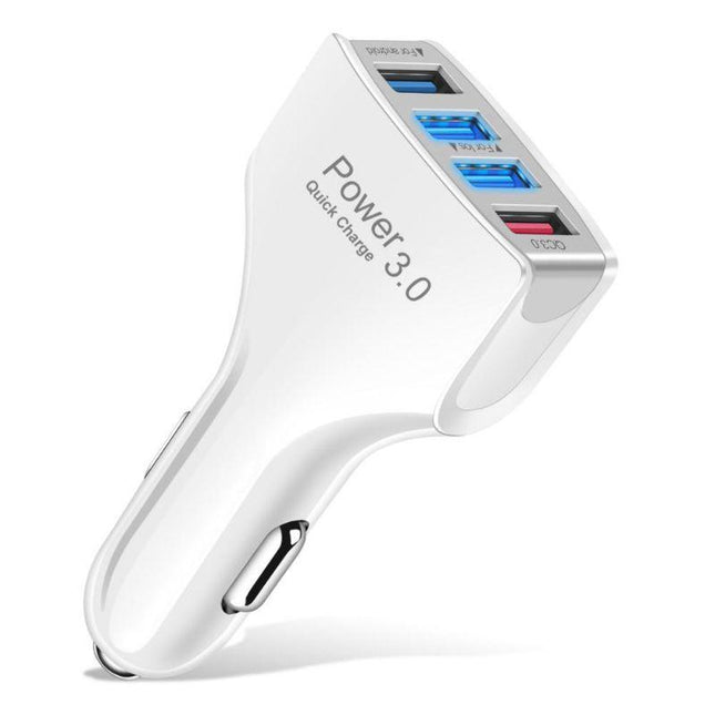 Chargeur Voiture / Prise Allume Cigare Blanc 7A Quick Charge