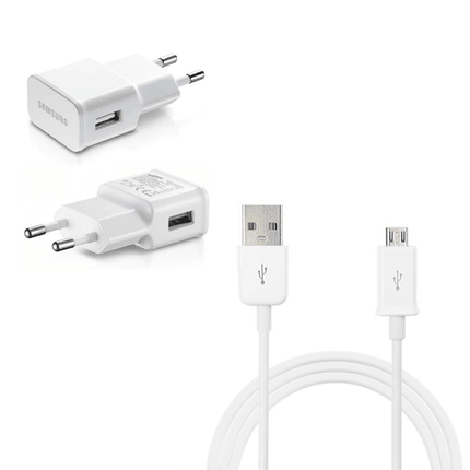 Adaptateur secteur 2A avec cable micro usb blanc pour Samsung