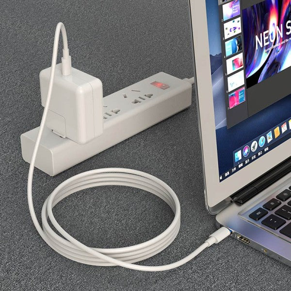 Pack de 10 Câble  Type C vers Type C 100w 2M  de couleur Blanc Pour MacBook