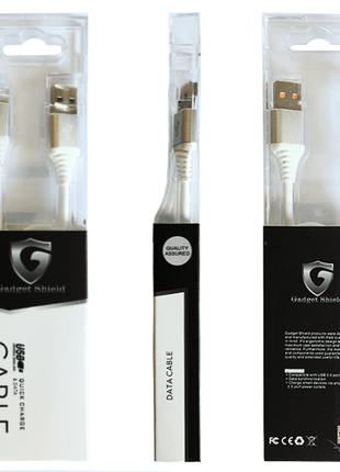 Cable Gadget Shield noir qualité premium pour Type c