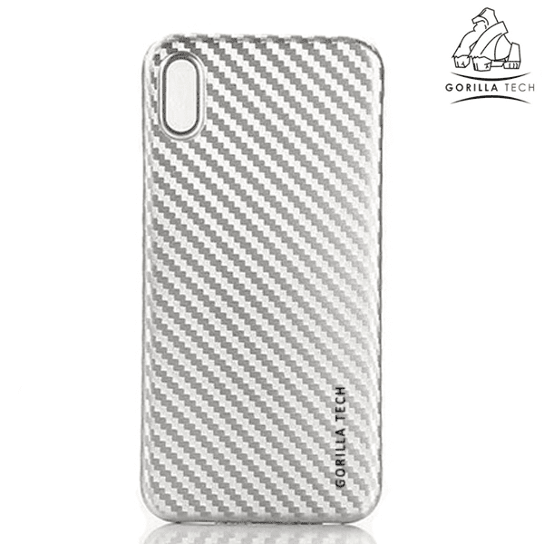 Coque en gel Gorilla Tech fiber carbon argent pour Samsung Galaxy s8