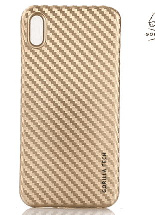 Coque en gel Gorilla Tech fiber carbon or pour Samsung Galaxy s8