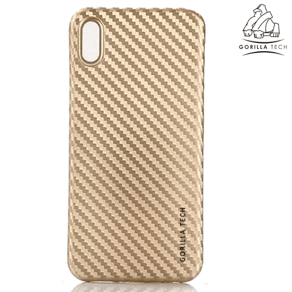 Coque en gel Gorilla Tech fiber carbon or pour Samsung Galaxy s8