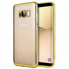 Coque en gel contour chromé or pour galaxy s8 plus