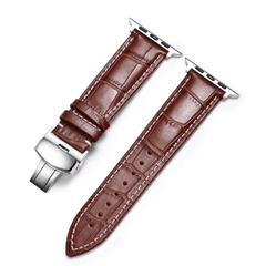 Bracelet en cuir marron pour Apple Watch 42/44mm