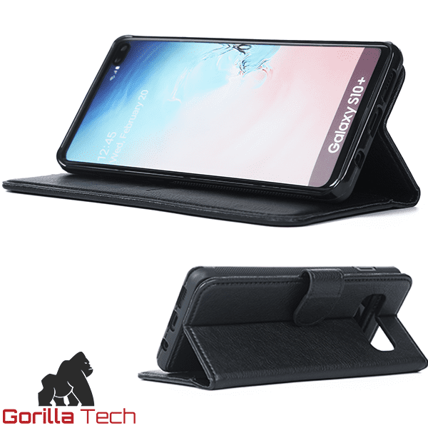 Etui portefeuille premium Gorilla Tech 2 en 1 (étui+coque) noir pour Samsung Galaxy S9