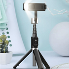 Selfie stick/trépied avec flash 360 bluetooth noir (qualité premium)