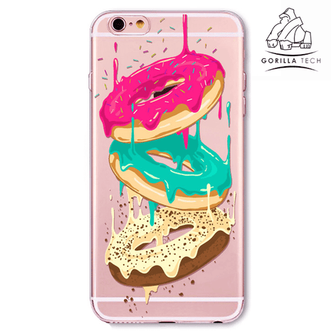 Coque En Gel Gorilla Tech Summer Edition Donuts Pour Apple iPhone X/XS