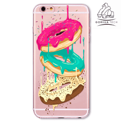 Coque en gel Gorilla Tech summer edition donuts pour Apple iPhone X/XS