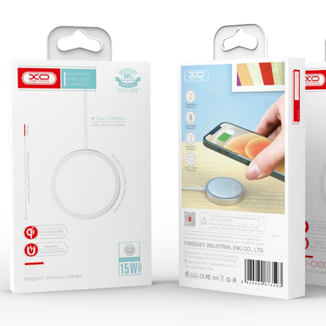 Chargeur à Induction XO USB-C Magnétique 15W Fast Charge