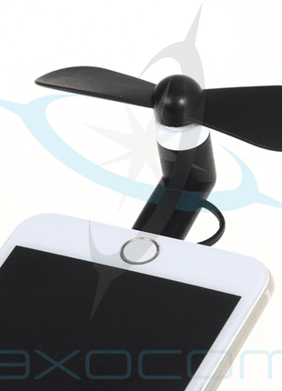 ventilateur usb connecteur 2 en 1 (android/iphone) noir