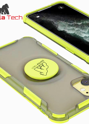 Coque Gorilla Tech pop shockproof magnétique  jaune pour Apple iPhone 12 Mini (5.4")
