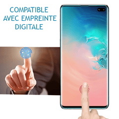 Film en verre incurvé full glue UV pour Samsung Galaxy S10