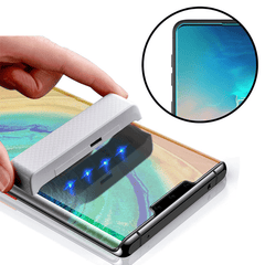 Film en verre incurvé full glue UV pour Samsung Galaxy S10