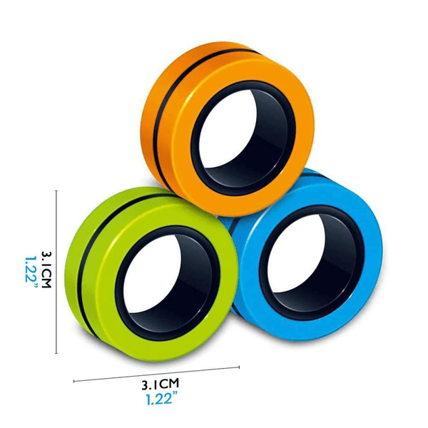 Box of 24 anti-stress  ring magnetic