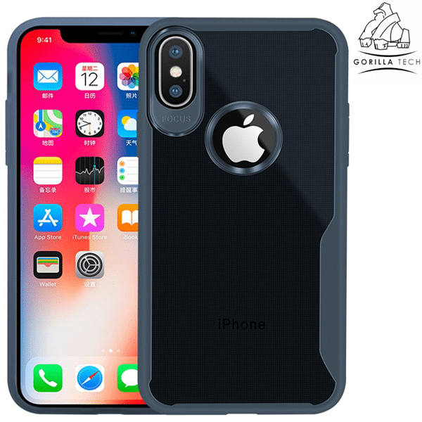 Coque Gorilla Tech Focus Gel Bleu foncé Pour Apple iPhone X/XS