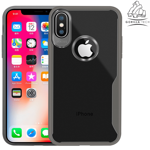 Coque focus gel Gorilla Tech noir pour Apple iphone 7/8 Plus