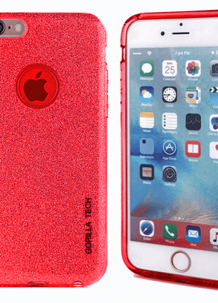 Coque Glitter Gel Gorilla Tech rouge pour Samsung Galaxy J6
