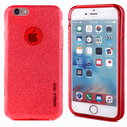 Coque Glitter Gel Gorilla Tech rouge pour Samsung Galaxy J6