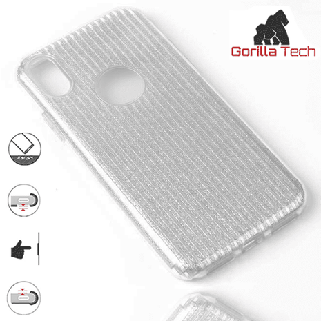 Coque Gorilla Tech Glitter Gel Argent Pour Apple iPhone 11 Pro Max (nouvelle generation)
