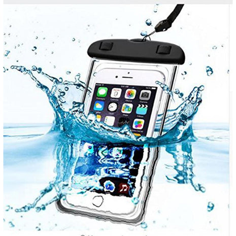 Etui Etanche pour Téléphones avec Lanière, Flottant, 4.0" - 6,7" Noir