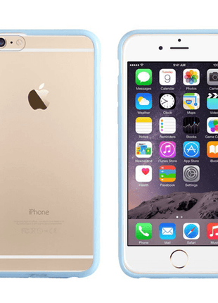 Coque en gel contour bleu pour iPhone 6/6S