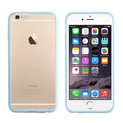 Coque en gel contour bleu pour iPhone 6/6S